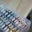 Embroidery Floss Organizer Box 18 Compartments With 100 Hard Plastic Floss