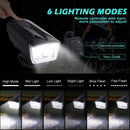 ABS Mountain Bike USB Rechargeable Headlight+Tail Light Set Cycling Tackles
