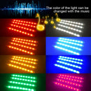 4x 18LED LJB Car Interior Floor Lamp Atmosphere Light Strip Sound Remote ContrME