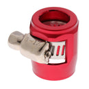2X Fuel Oil Water Pipe AN6 Hose End Finisher Clip Clamp OD 19mm & 12mm Red