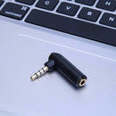 3.5mm Male to Female 90 Degree Adapter Audio Mic Stereo Plug Connector