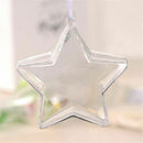 5 PCS Five-Pointed Star Transparent Plastic Craft Ball Acrylic Display 8CM IQL