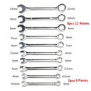 10Pcs Mini Spanner Hand Tools Dual Use Portable Wrench Set Combination Repa