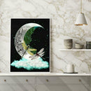 5D DIY Full Drill Diamond Painting Moon Embroidery Mosaic Craft Kits Decor