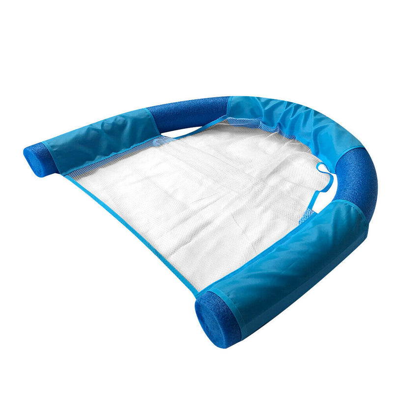 Beach Swimming Pool Water Bed Seat Floating Noodle Sling Net Chair (Blue)