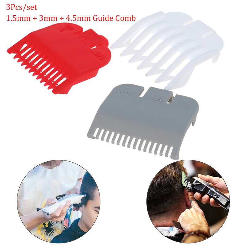 3Pcs Hair Clipper Limit Comb Cutting Guide Barber Replacement Hair Trimmer T Gw