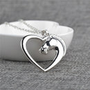 Fashion New Jewelry Plated White K Horse In Heart Necklace Pendant NecklaceBX