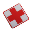 Outdoor First Aid PVC Red Cross Hook Badge Patch