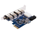 PCI-E Express Adapter A 5 USB 3.0 ports HUB New Internal Expansion Card