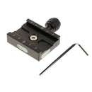Aluminium 60mm QR Clamp Adapter & Level Arca-Swiss Compatible for Tripod Head