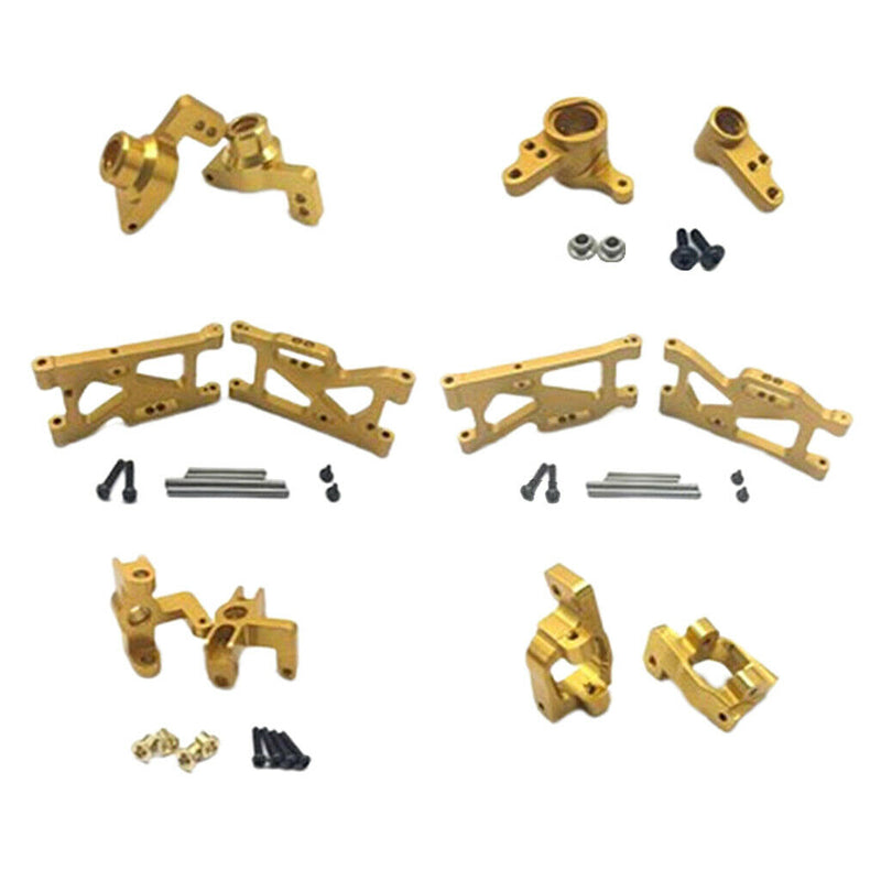 6x Golden 14th RC Car Truck Parts Set Kit Fit for WLtoys 144001 RC Models