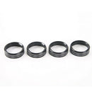 4Pcs Black Air Conditioner Audio Switch Knob Ring Cover Trim for Ford F150