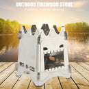 Stainless Steel Firewood Stove Portable Outdoor Picnic Camping Cooking Tool