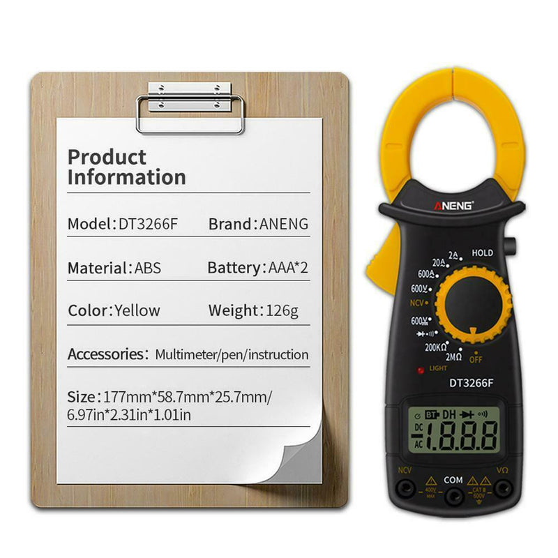 Digital Amper Clamp Meter Multimeter NCV Current Clamp Pincers Voltmeter