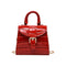 Elegant Leather Mini Shoulder Bags Women Chain Messenger Handbag (Red)