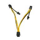 PCI-E 6-pin to 2x 6+2-pin (6-pin/8-pin) Power Splitter Cable PCIE PCI Design AU