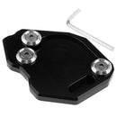 Black Side Stand Kickstand Extension Foot Plate Pad For BMW F800GS 2008-2014
