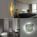 LED Digital Time Wall Clock With PIR Motion Sensor Night Light Home Clock Lamp_