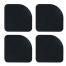 4pcs Square Refrigerator Mute Shock Mat Washing Machine Anti Vibration Pad Black