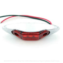 4Pcs 3LED Truck Trailer Side Marker Indicators Light Clearance Lamp Red 12V-24V