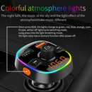 Bluetooth FM Transmitter for Car, Upgraded V5.0 and 7 Color LED Backlit Car