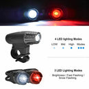 USB Rechargeable LED Bicycle Bright Bike Front 1 Headlight+ 2 Rear Tail Lig K2D6
