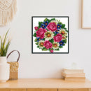 Flower Cross Stitch Kits DIY Stamped Embroidery 11CT Home Decoration (H418)