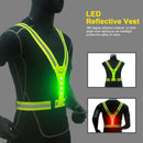 Men Women Biking Safety Gear High Visibility LED Reflective Vest Night Running