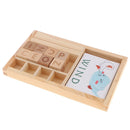 Wooden Toys Montessori Family Set Word Spell Puzzle Game Toys Kindergarten