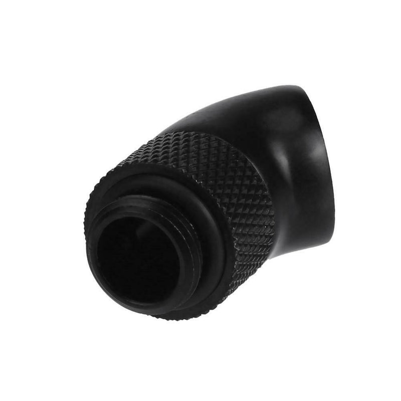 G1/4 Screw Thread 45 Degree Elbow Rotation Brass Connector Fitting(Black)