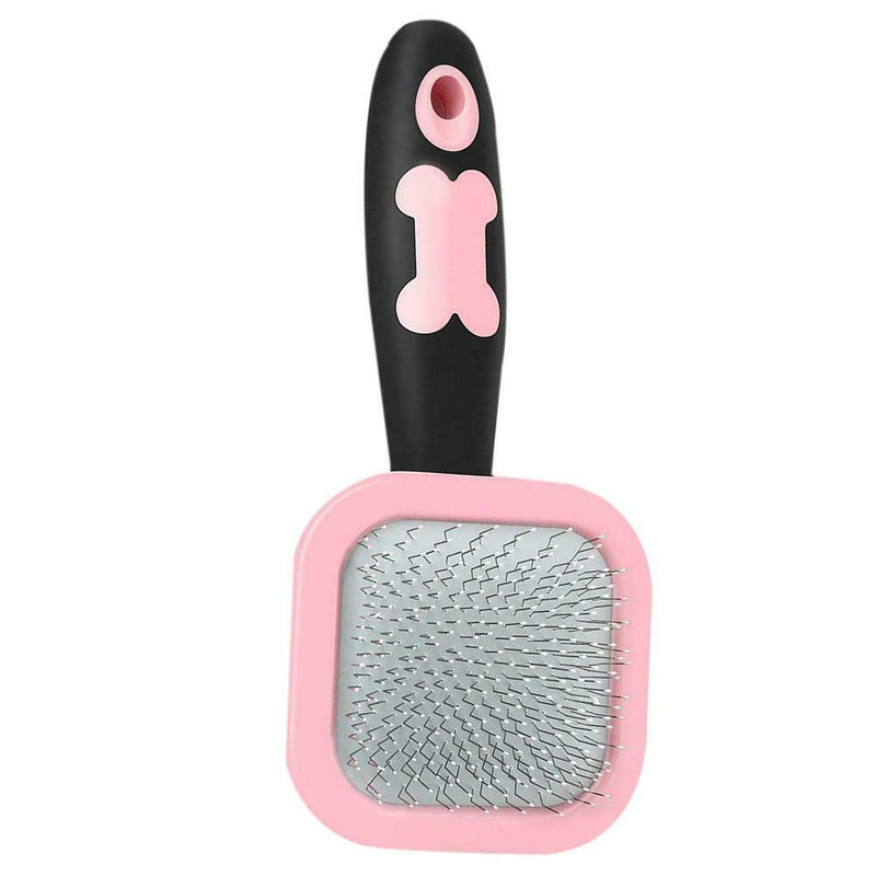 Pet Massage Grooming Brush 360 Rotatable Hair Removal Comb for Dogs (Pink)