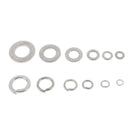 790 PCS FLAT SPRING + LOCK WASHER STEEL GASKET ASSORTMENT KIT M12/10/8/6/5/4