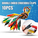 New 10X Double-ended Crocodile Alligator Clips Wire testing wire Clips Cable//