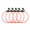 5 Pack Car ATC/ATO 14 Gauge Fuse Holder In-Line AWG with 5 Pack 30A Fuse Blade