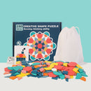 Wooden Jigsaw Puzzle Set Colorful Tangram Baby Montessori Educational Toys