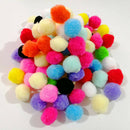 100 Pack 1.4 Inch Assorted Pom Poms for DIY Creative Crafts Decorations, Random