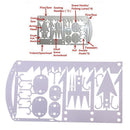 22 in 1 Multi Tool Card survival Camping Hiking Emergency Survival Card Kit OZ