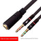 Headphone Splitter Audio Cable 3.5mm Female to 2 Male Adapter Aux Wire Cord