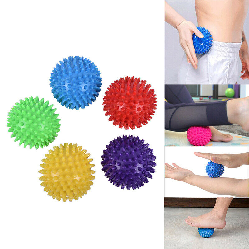 7CM Yoga Massage Ball Spikey Gym Balls Spiky Trigger Point Stress ReliefB Bj