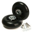 2 Set Luggage Suitcase Replacement Wheels Axles Rubber Deluxe Repair OD 64m