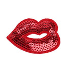 Embroidery Iron sew on patch applique DIY clothing Sequins Red lips 5.4*4cm  lj