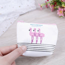 Women cute flamingo purse clutch wallet coin purse travel makeup b JR
