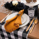 Cotton linen Buffalo Check Table Runner For Family Dinners Or Gatherings, I J8S1