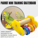 Parrot Underfoot Education Toys Mini Skateboard Training Bird Ice Skates Ro F6L7