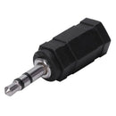 2.5mm Stereo Female to 3.5mm Stereo Male Plug Jack Audio Adapter, Black