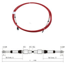 12Ft Throttle Shift Cable for Marine Boat Motor Control Lever,10-32UNF connector