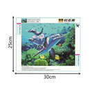 Dolphin Family 5D Diamond Painting Embroidery Craft Cross Stitch DIY Decor
