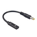 Type-C Female to DC5.5x2.5mm Male with PD Charging Adapter Cable for Laptop