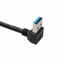USB 3.0 Right Angle 90degree Extension Cable Male to Female Adapter Cord, 2