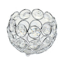 4pcs 3'' Crystal Beads Candle Holder Banquet Candlestick Table Centerpiece